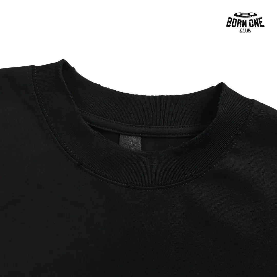 Camiseta Chrome Hearts Rhinestone Horseshoe Logo Tee Black