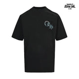 Camiseta Chrome Hearts Rhinestone Horseshoe Logo Tee Black