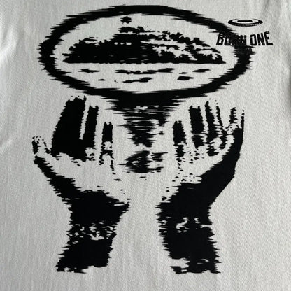 Camiseta Corteiz Alcatraz Hand Print
