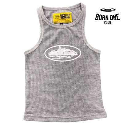 Camiseta Corteiz Feminina Guerillaz Tank Top P / Cinza