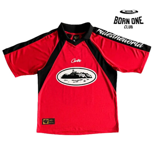 Camiseta Corteiz Panel Jersey Red P