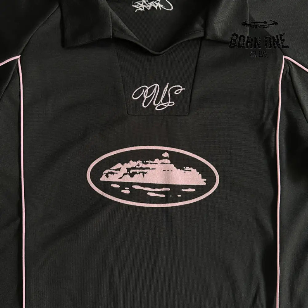 Camiseta Corteiz Talismo Football Jersey Black Pink