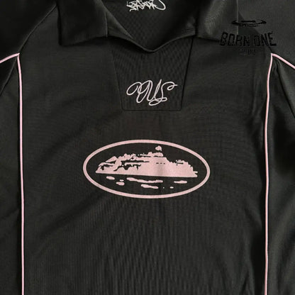 Camiseta Corteiz Talismo Football Jersey Black Pink