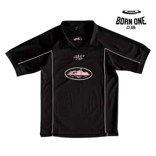 Camiseta Corteiz Talismo Football Jersey Black Pink P