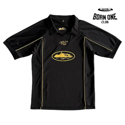 Camiseta Corteiz Talismo Football Jersey Black Yellow P