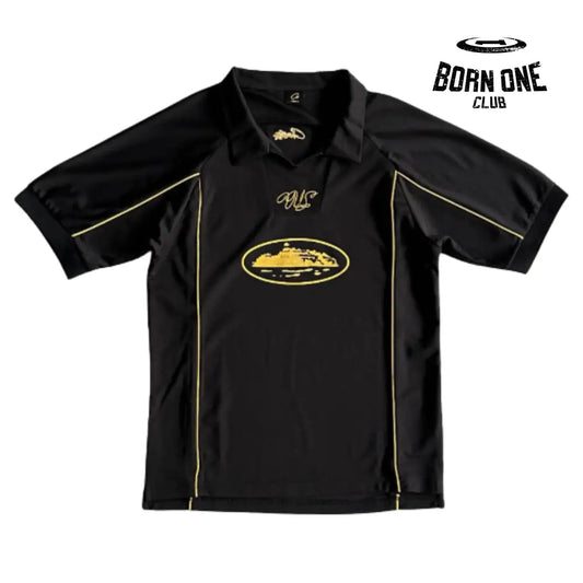 Camiseta Corteiz Talismo Football Jersey Black Yellow P
