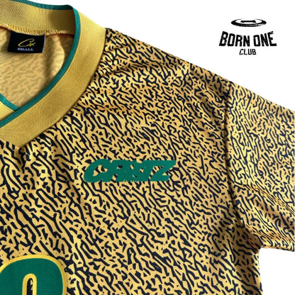 Camiseta Corteiz Yellow and Black All-Over Printed Football Uniform