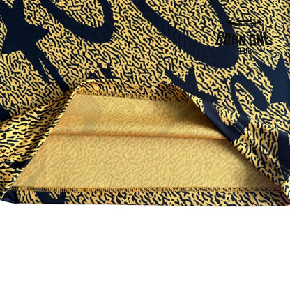 Camiseta Corteiz Yellow and Black All-Over Printed Football Uniform