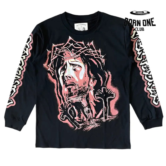 Camiseta de manga longa vertabrae jesus