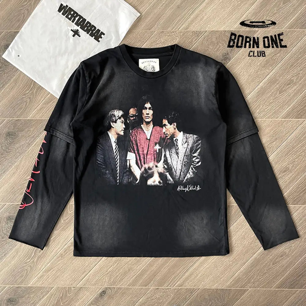Camiseta de manga longa vertabrae jesus