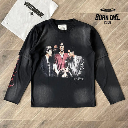Camiseta de manga longa vertabrae jesus