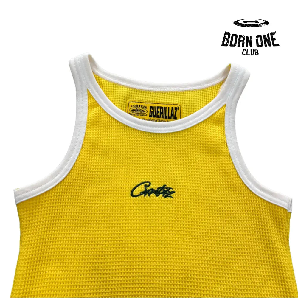 Camiseta Feminina Corteiz Chest Embroidered PP / Amarelo