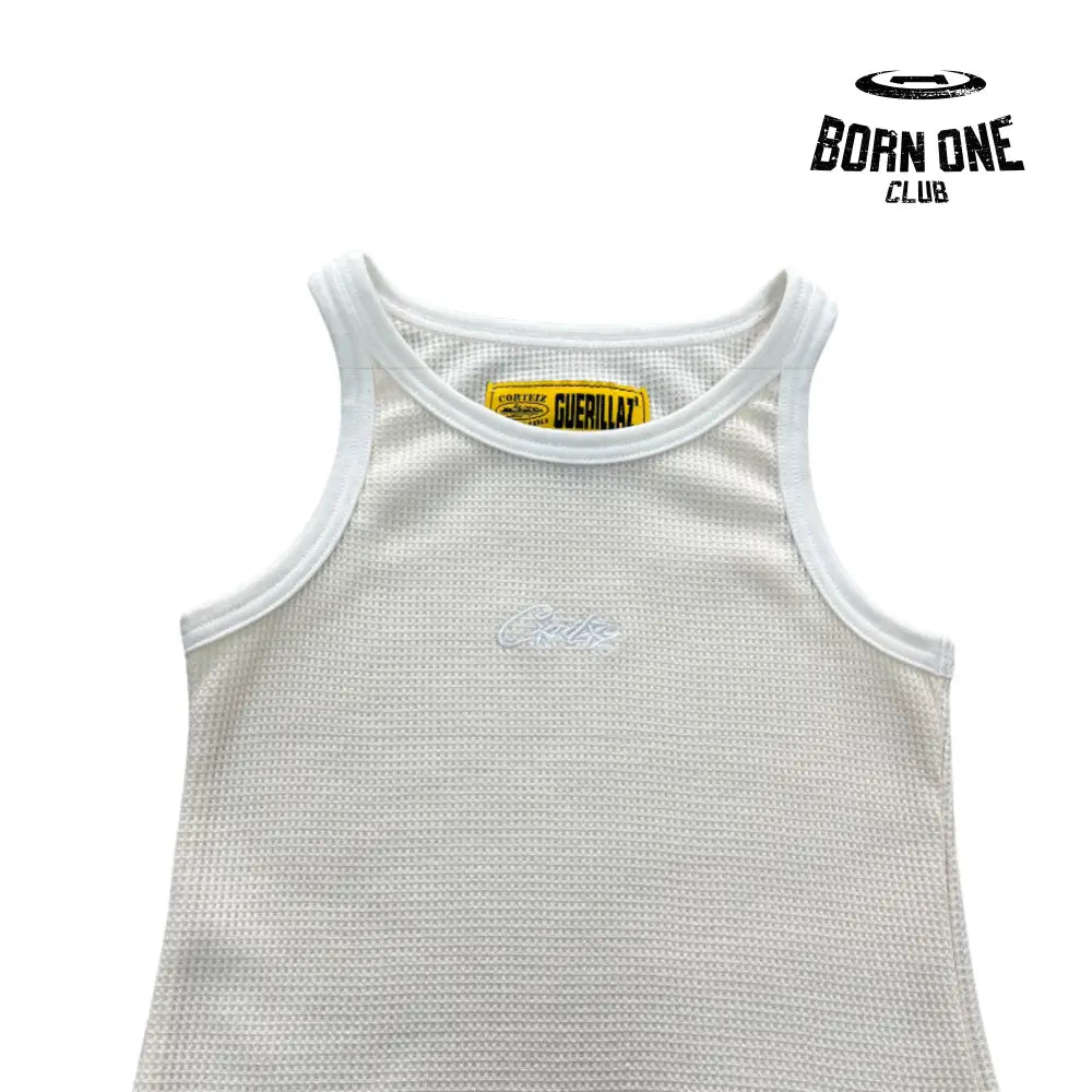 Camiseta Feminina Corteiz Chest Embroidered PP / Bege