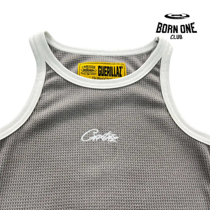 Camiseta Feminina Corteiz Chest Embroidered PP / Cinza