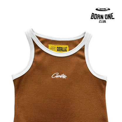 Camiseta Feminina Corteiz Chest Embroidered PP / Marrom