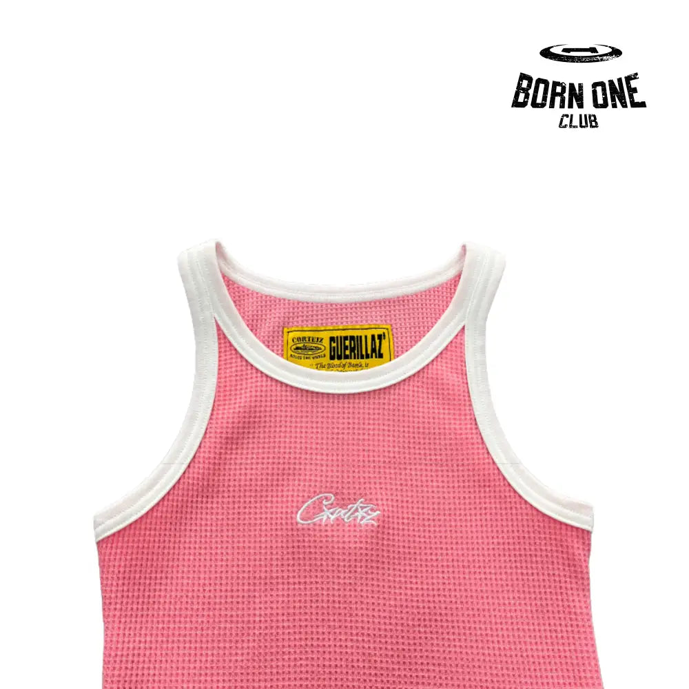 Camiseta Feminina Corteiz Chest Embroidered PP / Rosa