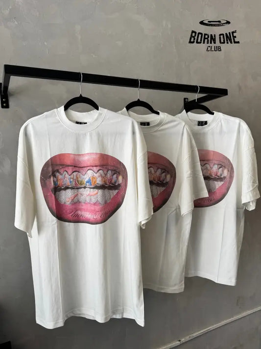 Camiseta Grillz branca (Pronta Entrega)