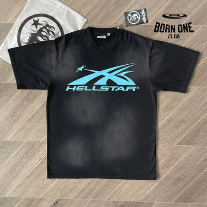 Camiseta Hellstar branco azul / L
