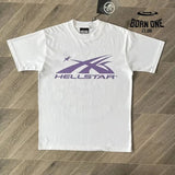 Camiseta Hellstar branco laranja / L