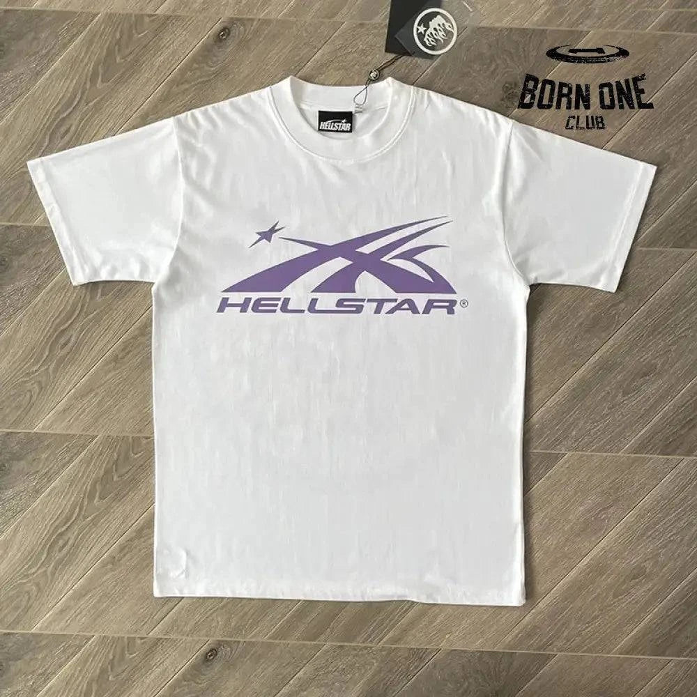 Camiseta Hellstar branco laranja / L
