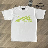 Camiseta Hellstar branco rosa / L