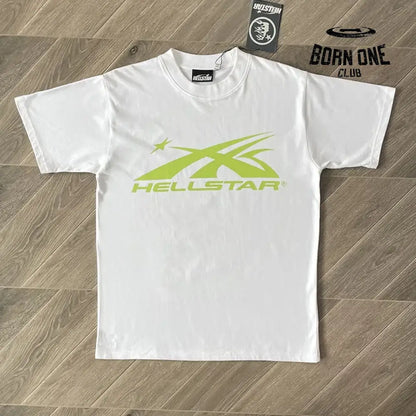Camiseta Hellstar branco rosa / L
