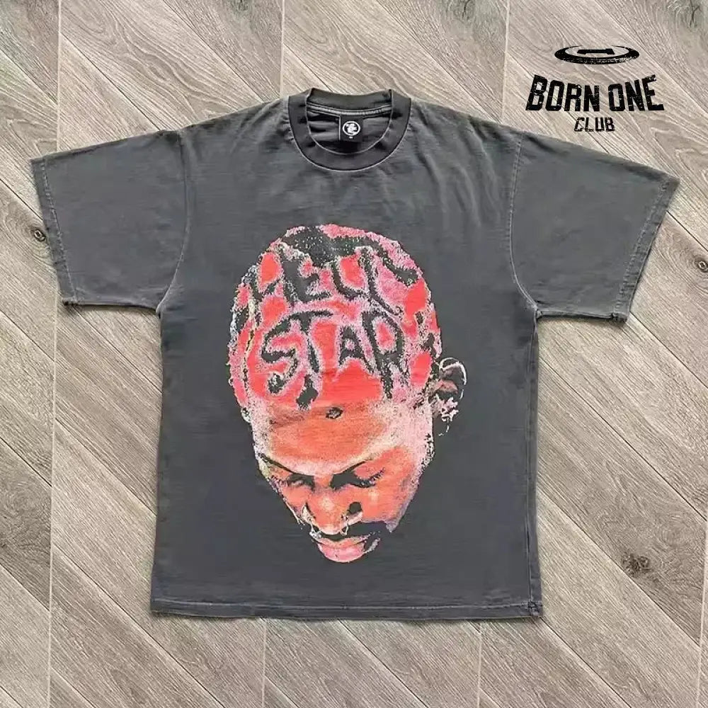 Camiseta Hellstar cabelo amarelo / L