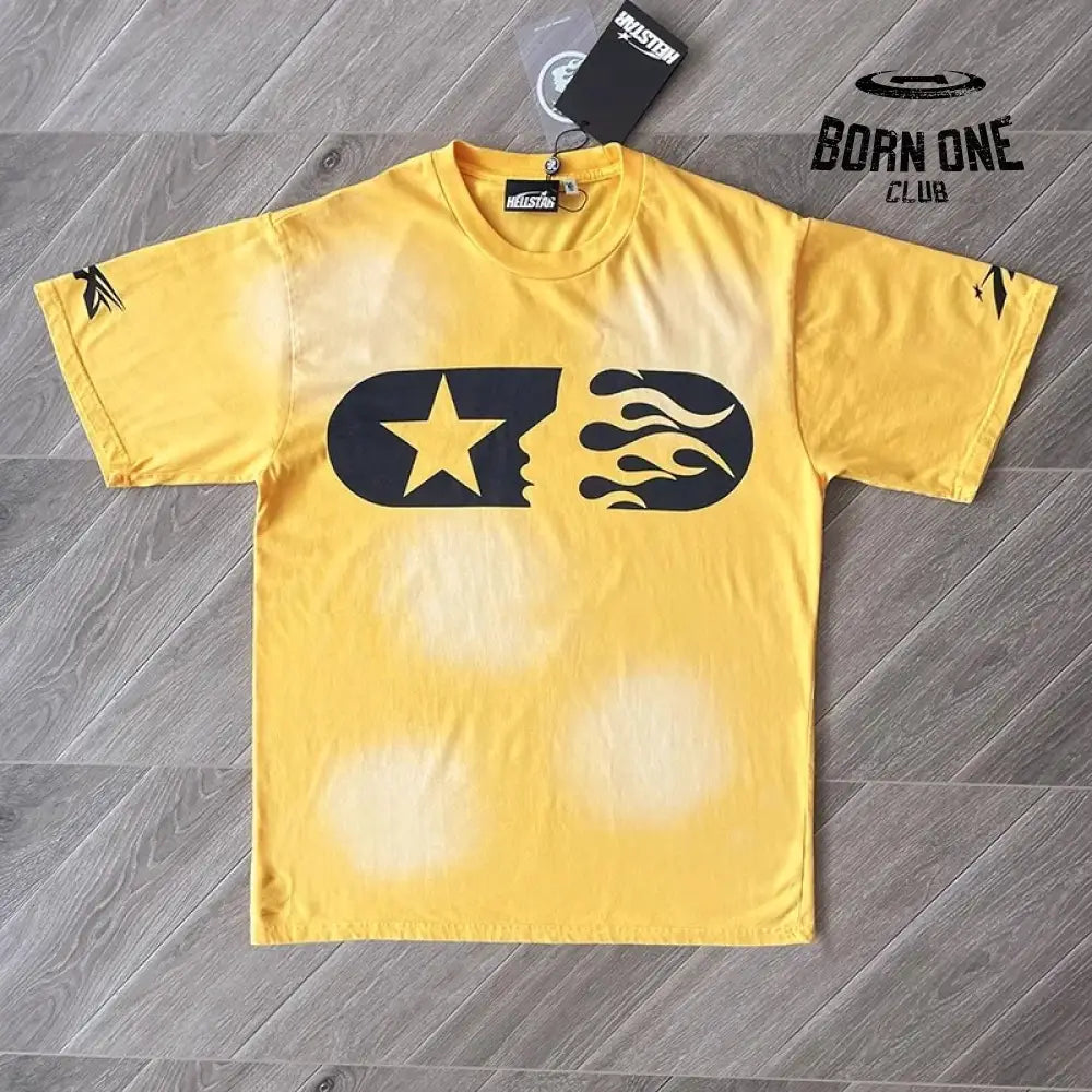 Camiseta Hellstar washed yellow / M