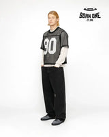 Camiseta Jersey Stussy Team 80 Boxy Fit Black