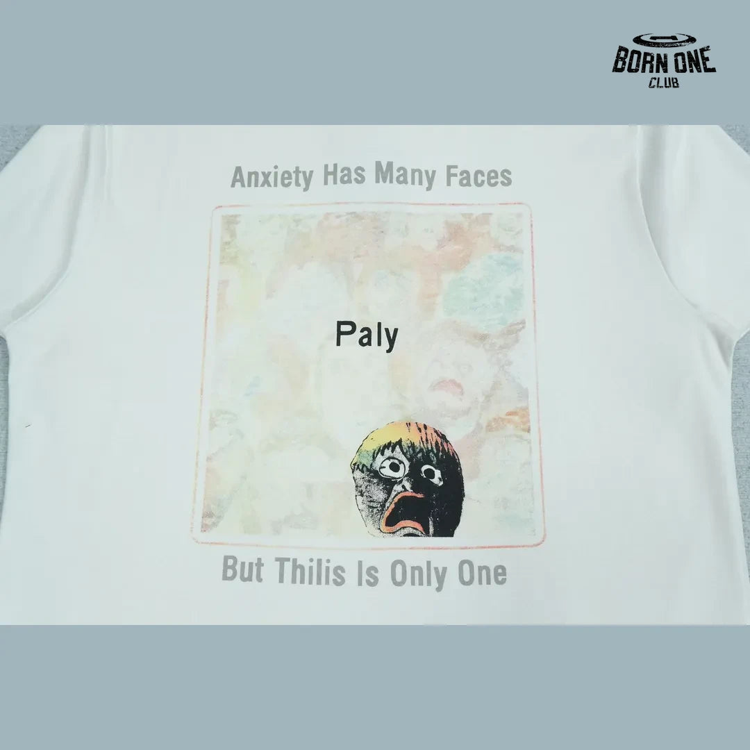 Camiseta Paly Hollywood Anxiety Has Many Faces Tee Cream