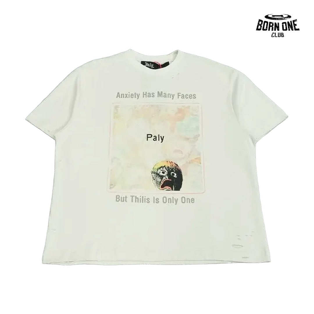 Camiseta Paly Hollywood Anxiety Has Many Faces Tee Cream