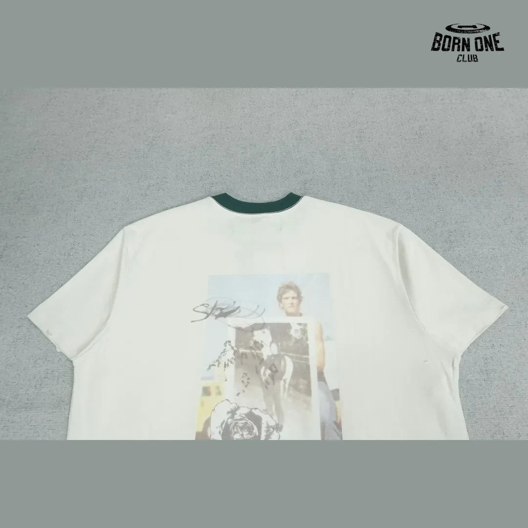 Camiseta Paly Hollywood Back To Love Ringer Tee Cream