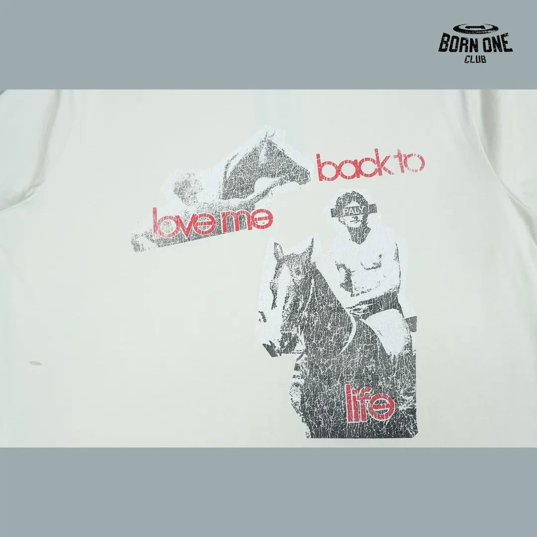 Camiseta Paly Hollywood Back To Love Ringer Tee Cream