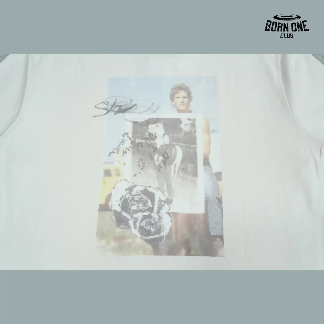 Camiseta Paly Hollywood Back To Love Ringer Tee Cream