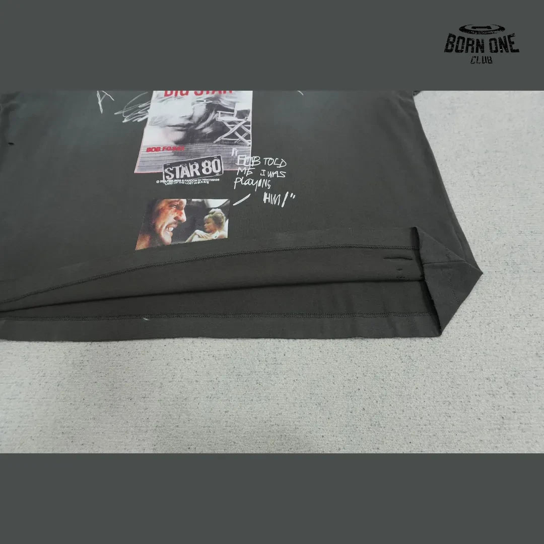 Camiseta Paly Hollywood Big Star Collage Tee Charcoal