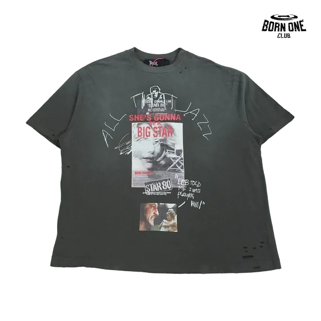 Camiseta Paly Hollywood Big Star Collage Tee Charcoal