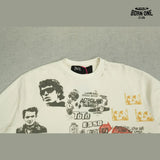Camiseta Paly Hollywood Collage Racing Tee Cream