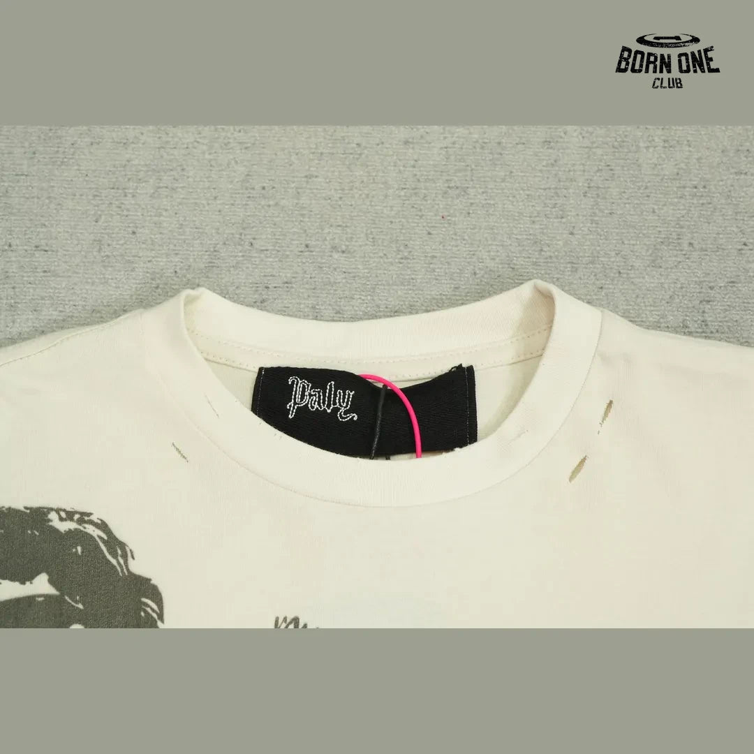 Camiseta Paly Hollywood Collage Racing Tee Cream