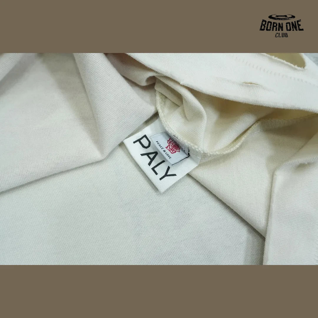 Camiseta Paly Hollywood Collage Racing Tee Cream