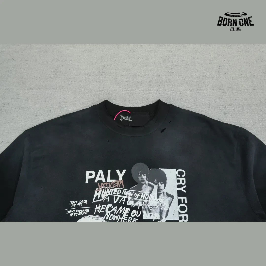 Camiseta Paly Hollywood Cry For Me Washed Tee Black