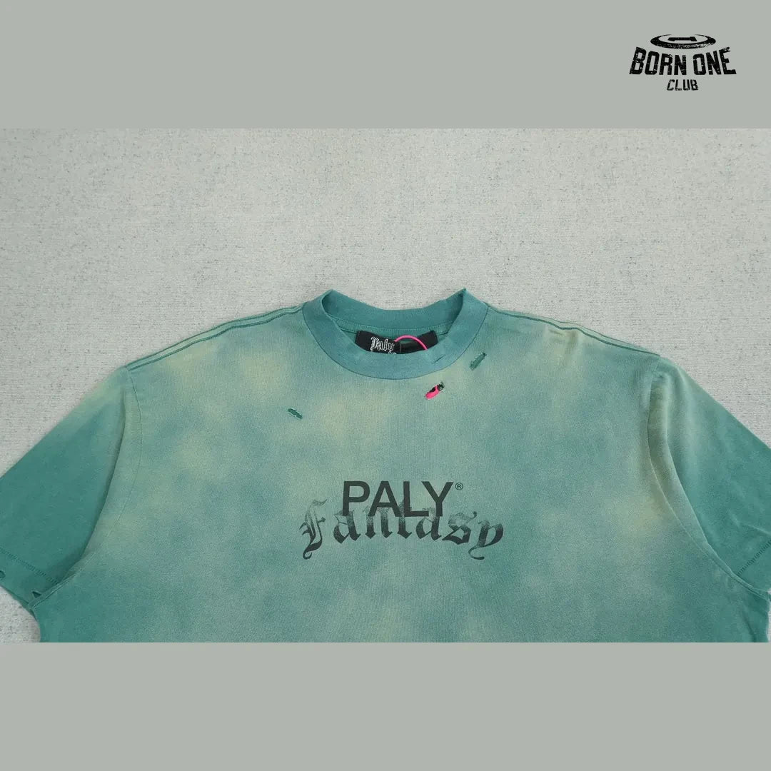 Camiseta Paly Hollywood Fantasy Logo Washed Tee Green