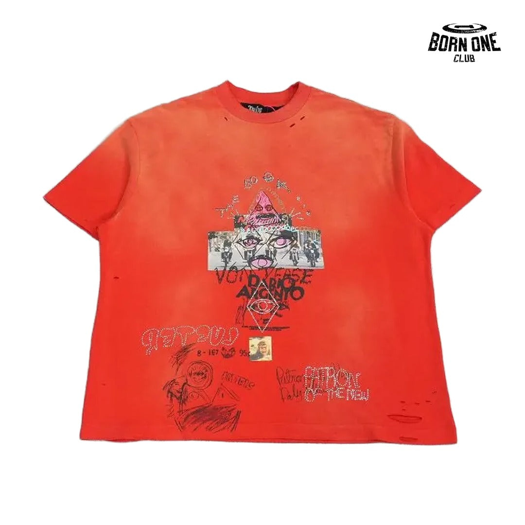 Camiseta Paly Hollywood Graphic Washed Tee Red