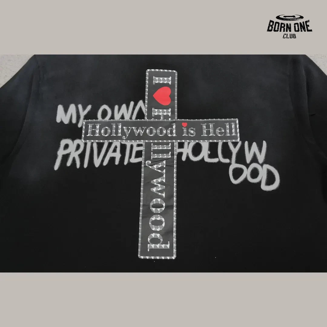 Camiseta Paly Hollywood I Love Hollywood Cross Tee Black