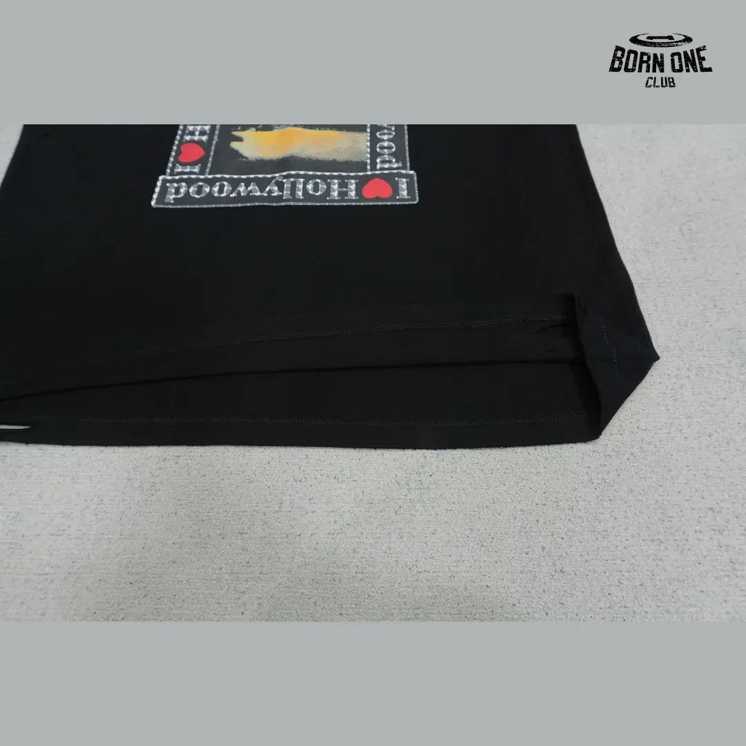 Camiseta Paly Hollywood I Love Hollywood Cross Tee Black