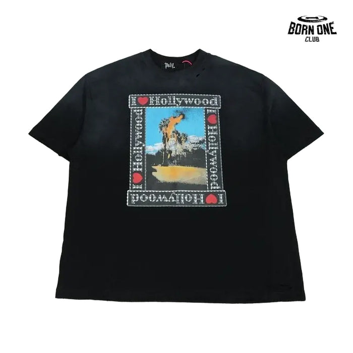 Camiseta Paly Hollywood I Love Hollywood Cross Tee Black