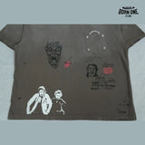 Camiseta Paly Hollywood Sketch Graphic Washed Tee Brown