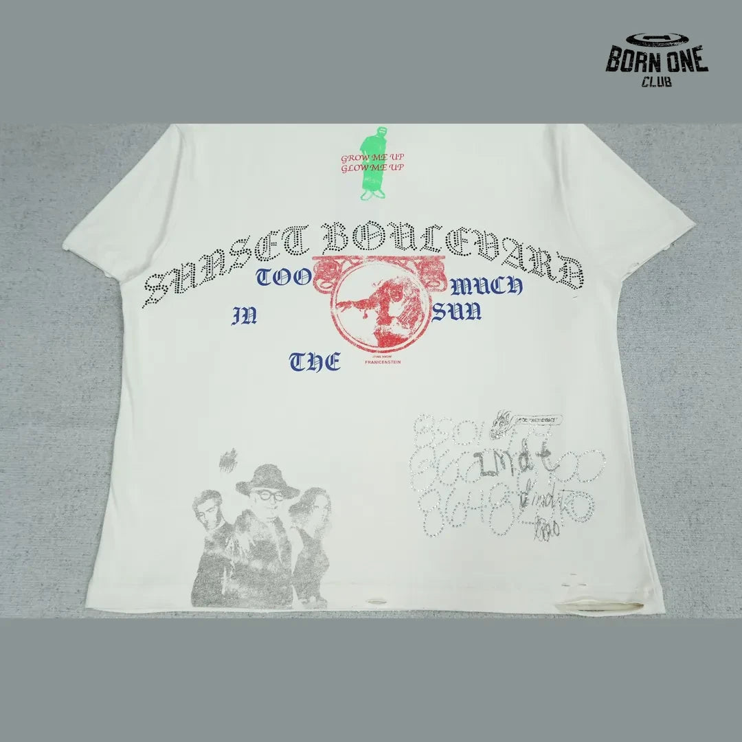 Camiseta Paly Hollywood Sunset Boulevard Tee Cream