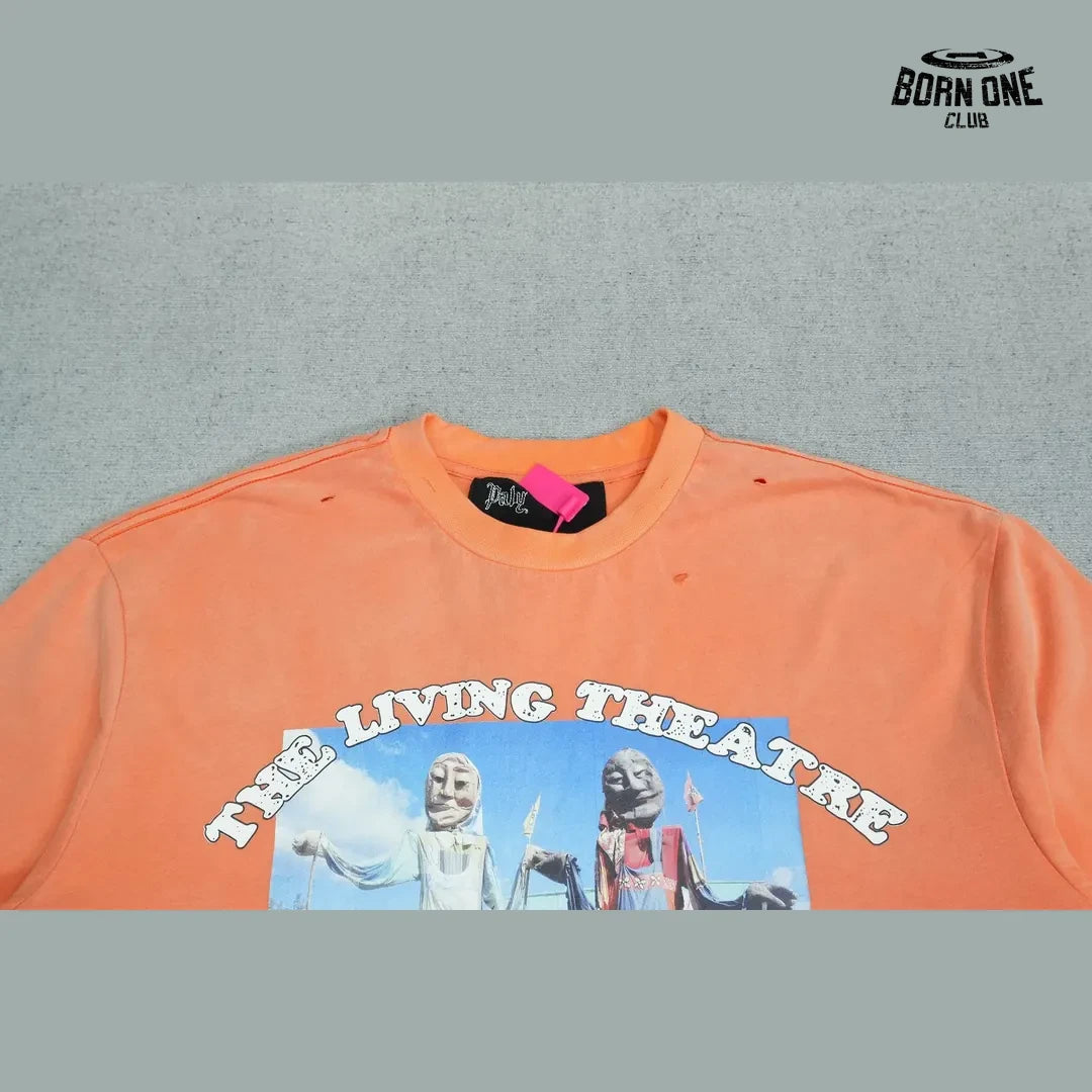 Camiseta Paly Hollywood The Living Theatre Tee Orange