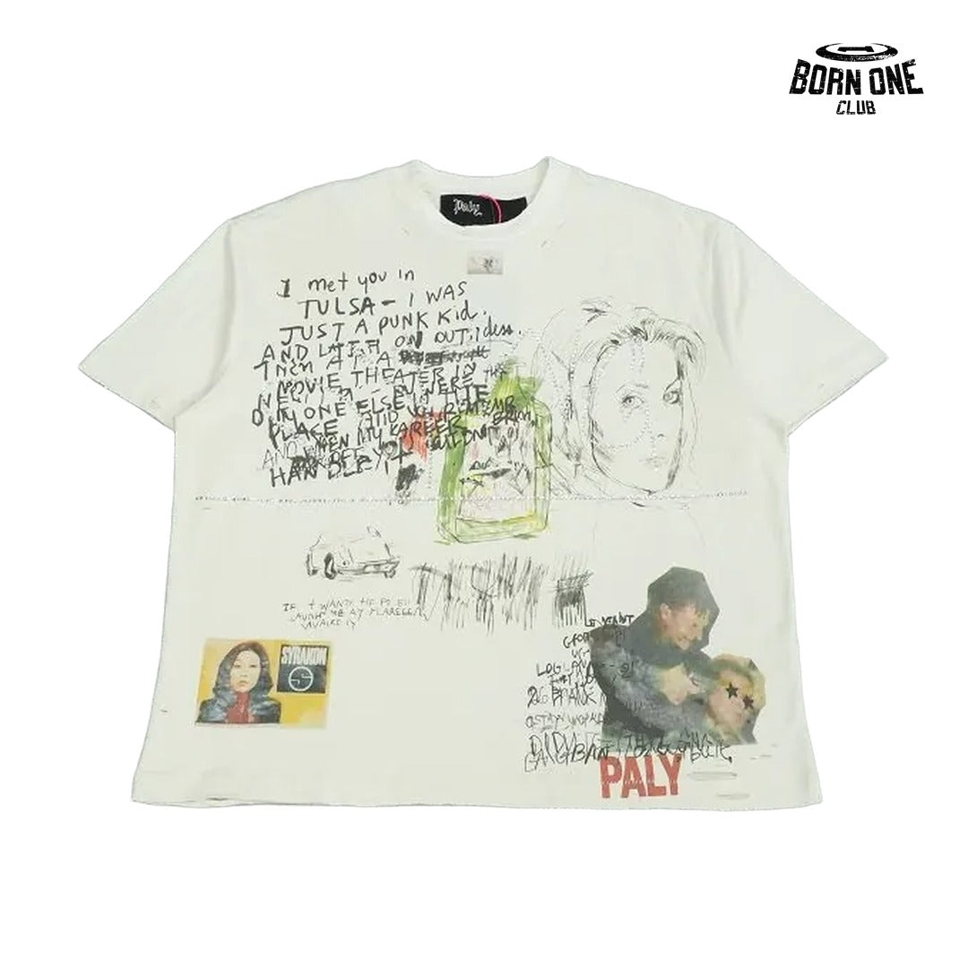 Camiseta Paly Hollywood Tulsa Sketch Tee Cream