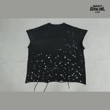 Camiseta Regata Satoshi Nakamoto Paint Splatter Sleeveless Tee Black